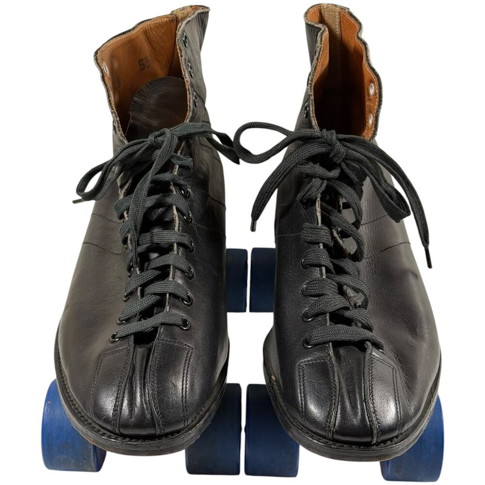 VTG Chicago #7 Quad Speed Skates Mens 9 Black Century Plate Gil Ash Sure-Grip X